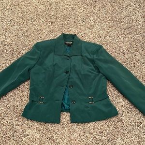 Green Silk Suit Jacket (matching bottoms posted in closet)
